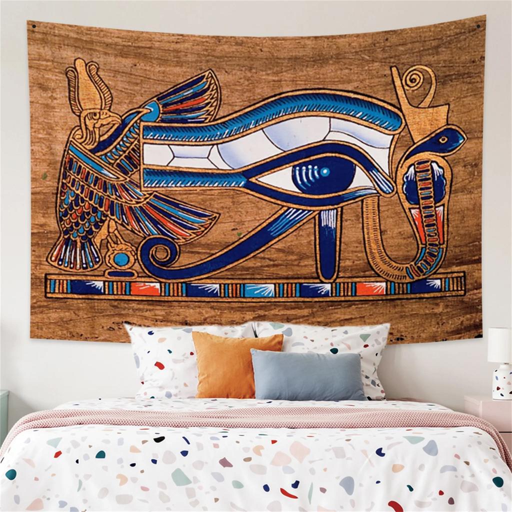 Ancient Egyptian Tapestry  Pharaohs  Hieroglyphics for Bedroom Decor Historical Style Enhance Your Space with Cultural Charm