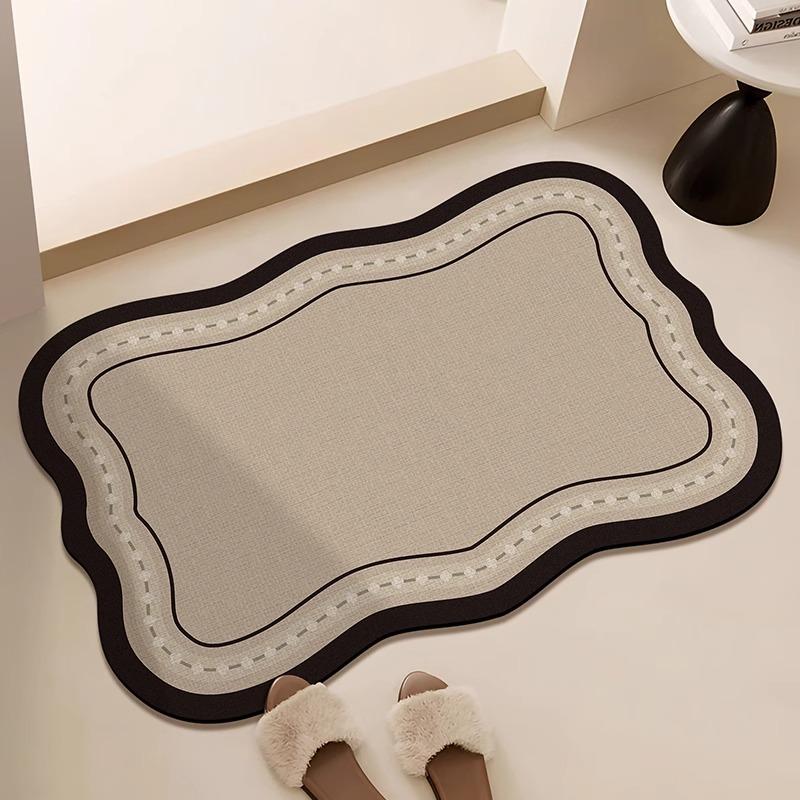 Bathroom Floor Mat Soft Diatom Mud Toilet Carpet Absorbent Quick-drying Bath Mats Doormat  Anti-slip Rug   Bloc