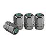 AHUN5 4Pcs Car Tire Valve Caps Metal Dustproof Wheel Stem Cover For Skoda Yeti Kamiq Kodiaq Karoq Octavia Fabia Rapid Vrs Mk3 Superb