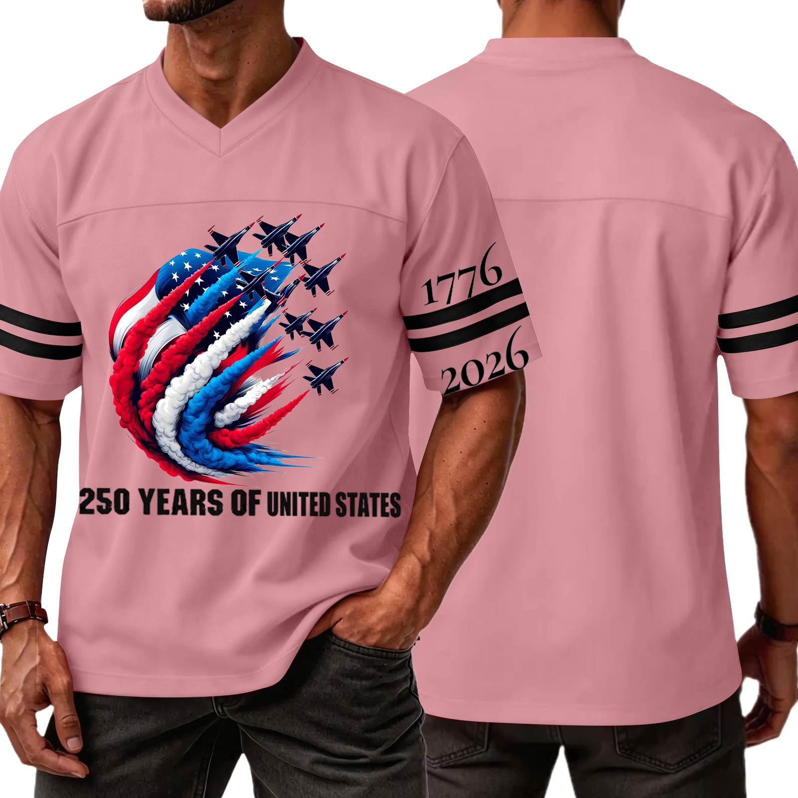 

Men s Casual V Neck Short Sleeve T Shirt Athletic Top with Independence Day Lettering Graphic Print 250 Years United States 1776 2026 S
