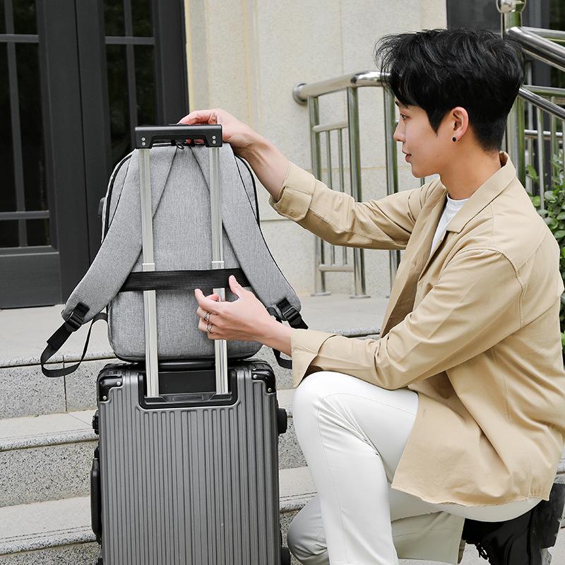 Neuer Unisex-Rucksack, einfarbig, wasserdicht und atmungsaktiv, Business-Mode, lässig, All-Match, Tagessparrucksack