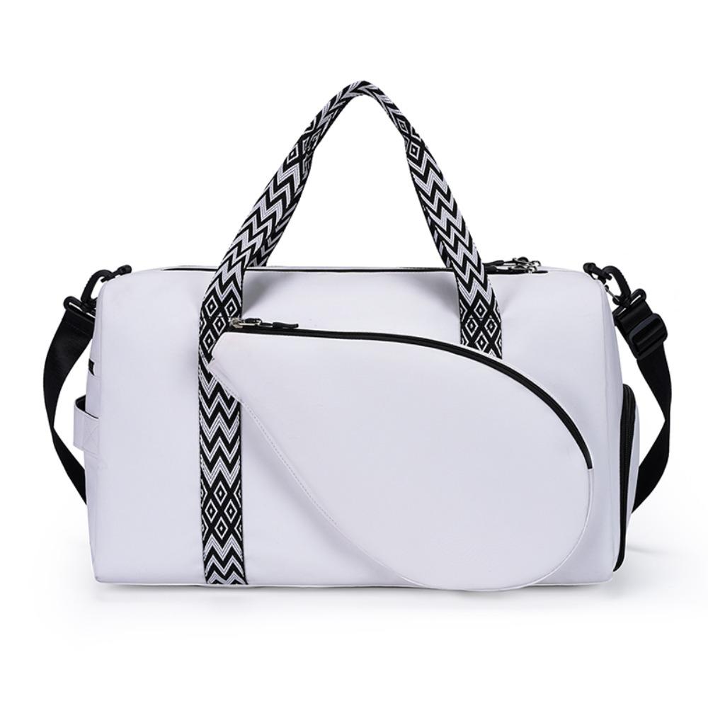 

Shoe Compartment Badminton Rackets Bag Large Capacity Sports Handbag Professional Fitness Bag білий