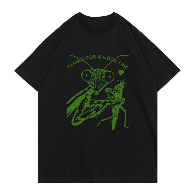 

Thank You for The Beautiful Time T-shirt, The Cheerful Prayer Mantis Pattern T-shirt for Men s Casual Wear - Men s Summer Cot... 5XL різнокольоровий