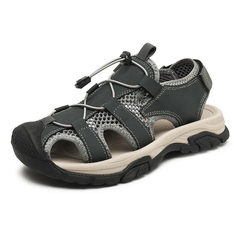 

Модная Высококачественная Повседневная Кожаная Обувь Для Мужчин Британский Стиль Классические Уличные Нескользящие Дышащие Сандалии Мягкая Подошва Кроссовки для Ходьбы 44 серый