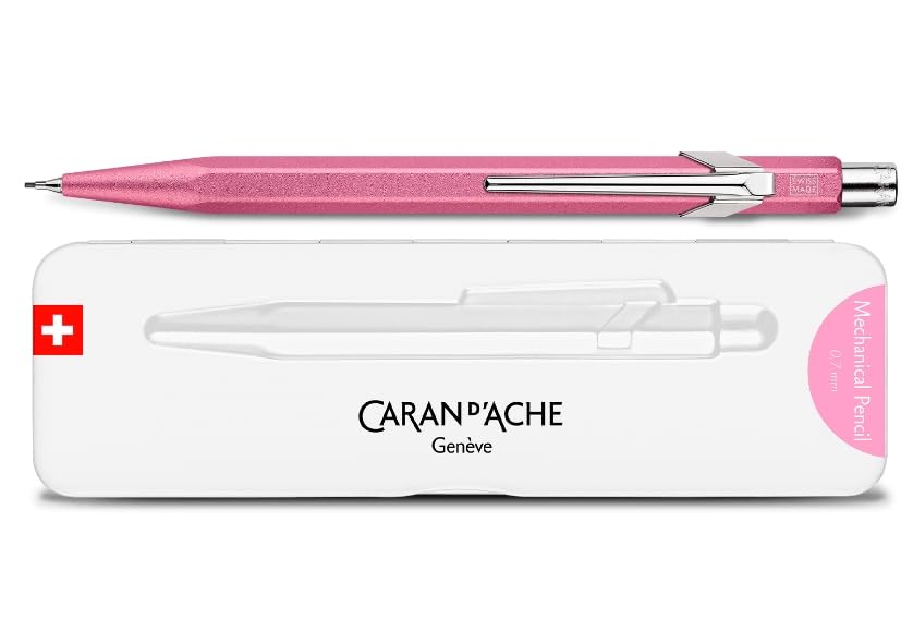 CARAN Mechanical Pencil 849 Color Matte X Pink Metal Can Officially Imported D'ACHE MF0844-591 0.5mm
