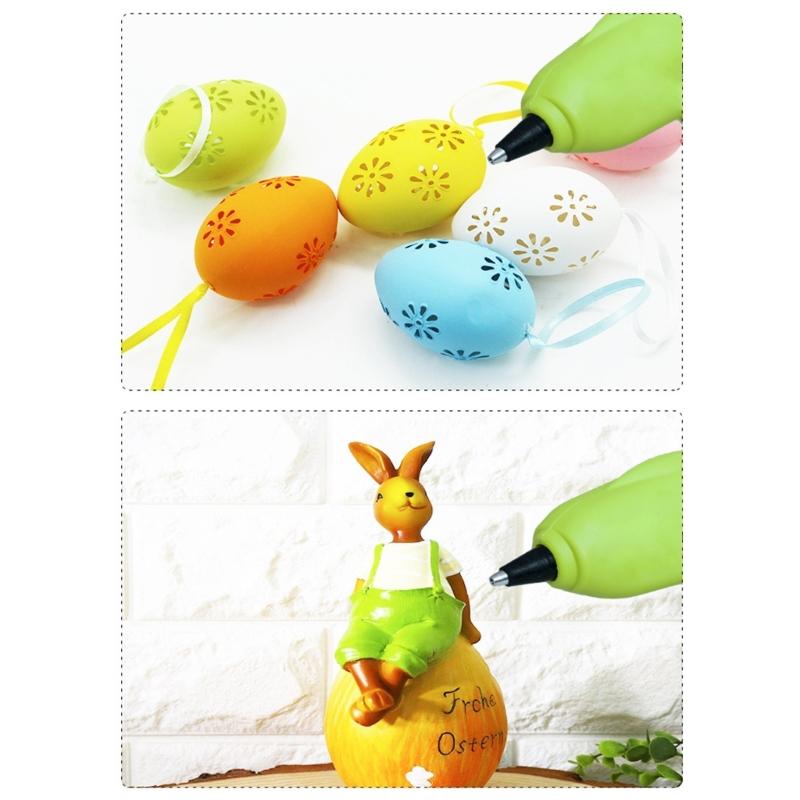 Pistolet do kleju na gorąco, bezprzewodowy pistolet do kleju, mini bezprzewodowy z 40 sztyftami kleju, 7 mm i 6 silikonowymi nakładkami na palce do szkoły, majsterkowania