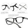 TUREZING Spring Hinge Reading Glasses for Women Men Rectangular Frame HD Lenses High Quality Prescription Eyewear