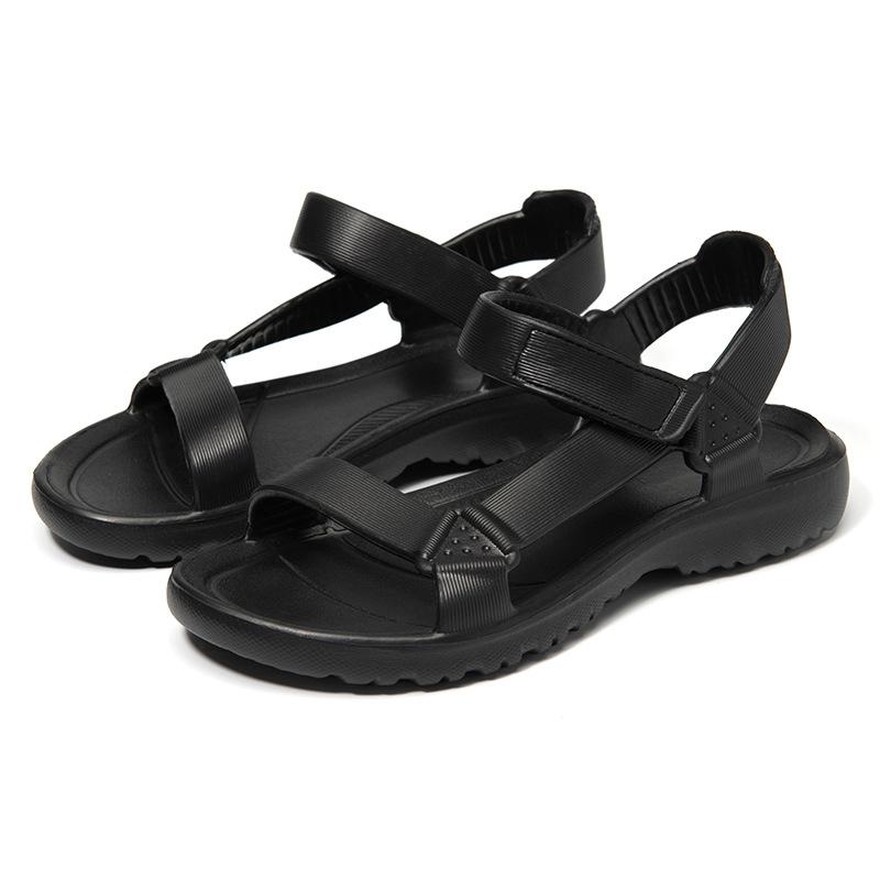 Fashion Ladies' Summer Flip-flops Are Breathable, Solid-color Outdoor, with Velcro Flat Bottoms, Comfortable and Not Tiring To The Feet
