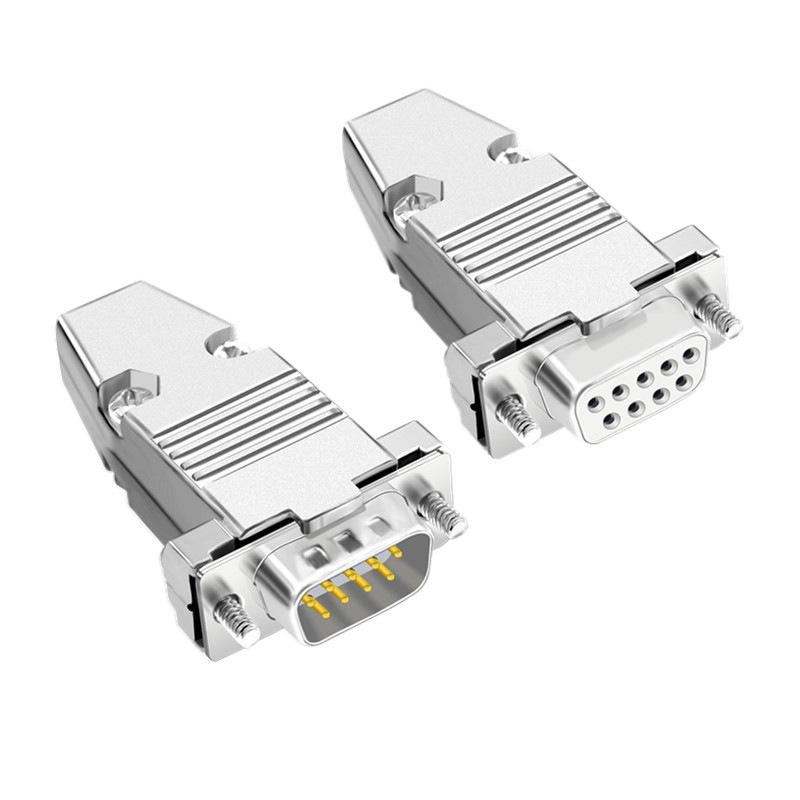 DB9 Female-to-Male 9-Pin Solder Type RS232/485 Serial Connector Plug