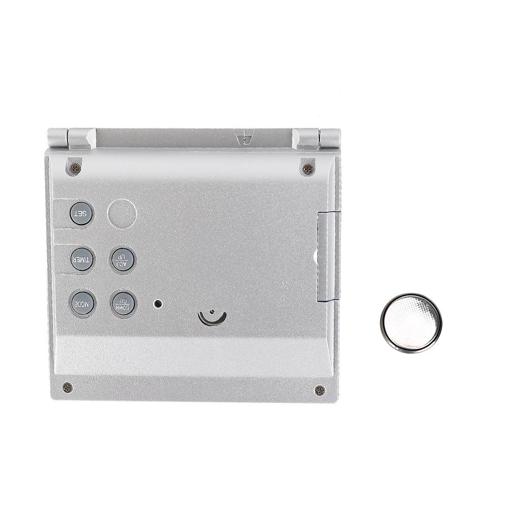 LCD Digital Alarm Clock Foldable Home Decor Time Date Temperature Timer Portable Desk Clock