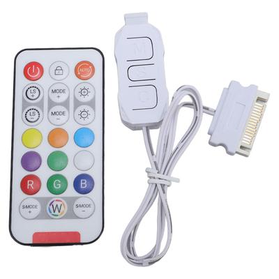 ARGB PC Fan Controller Kit 21 Keys Serial ATA Power Computer Fan Controller for 5V 3 Pin PC Rainbow