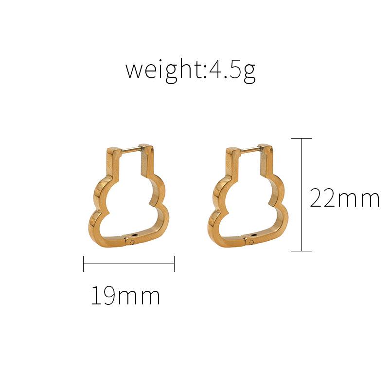 

French Light Luxury Geometric Earrings Simple Personality Ear Buckle Women S Versatile Temperament Titanium Steel Earrings