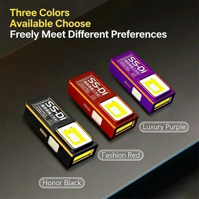 Mini Portable COB LED Flashlight Rechargeable Powerful Work Light with Clip Magnet Waterproof EDC Camping Walking Pocket Lamp