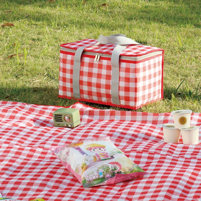 Folding Picnic Thermal Insulated Bag for Food Beer Outdoor Thickened Storage Bags Camping Handbag Water-Proof Lunch Box Basket  Practical Use