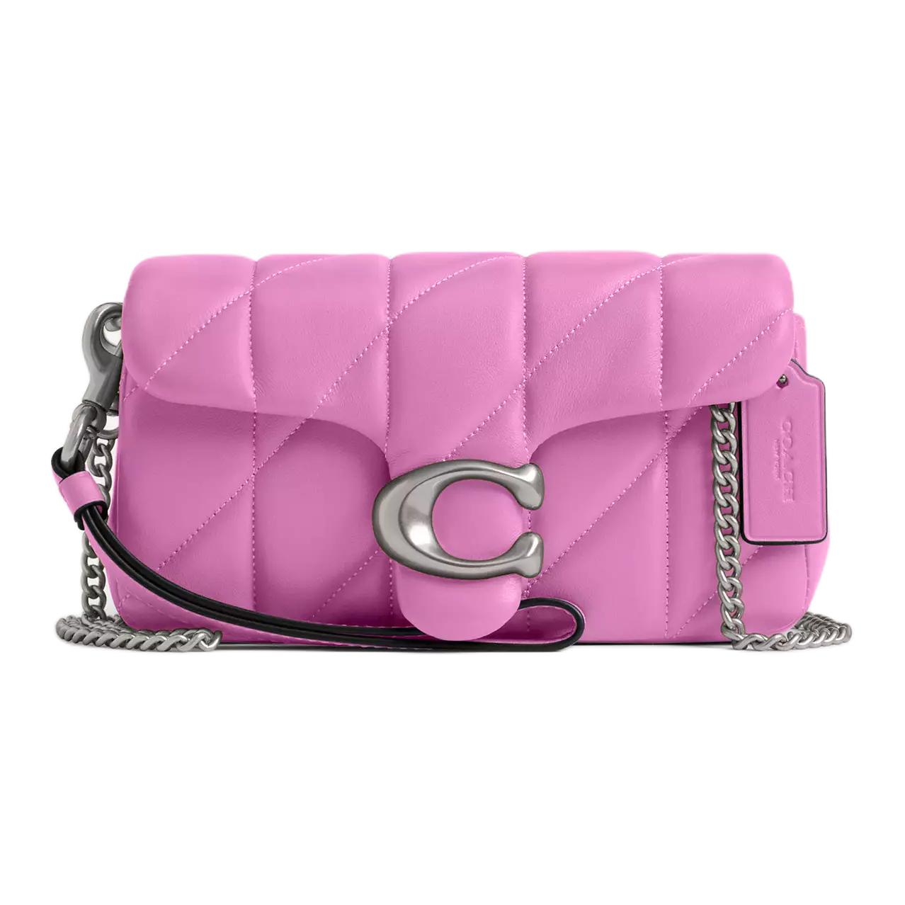 

Coach Tabby 18 Classic Logo Quilted Napa Leather Shoulder Bag Small Women bags Pink CP018-LHDB8 Basic Set (Bag+Dust Bag)