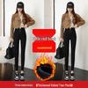 Women's Plus Velvet Thick Black Leggings: Elastic, Skinny, Pencil Pants for Spring, Autumn, Winter.