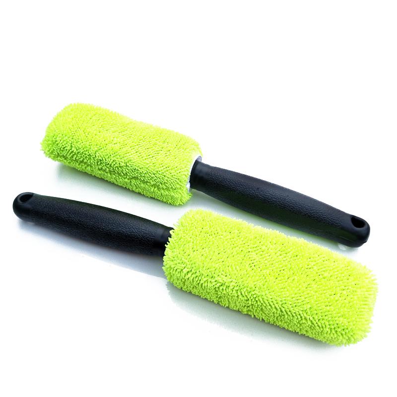 Car Wash Portable Microfiber Wheel Tire Rim Brush Car Wheel Wash Cleaning For Car With Plastic Handle Auto Washing Cleaner