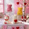 DIY Valentine's Day Gifts Aroma Candle Plaster Mould Love Rose Couples Bear Silicone Mold Bears Wedding Candle Making Supplies