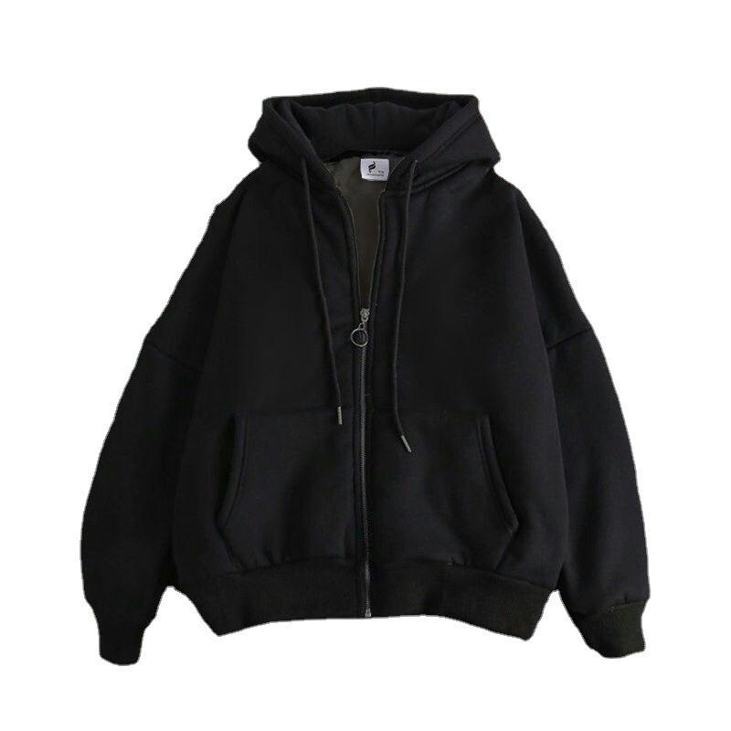 Men's Korean Style Casual Hooded Cardigan – Trendy, Loose, Versatile Zipper Jacket for Early Autumn