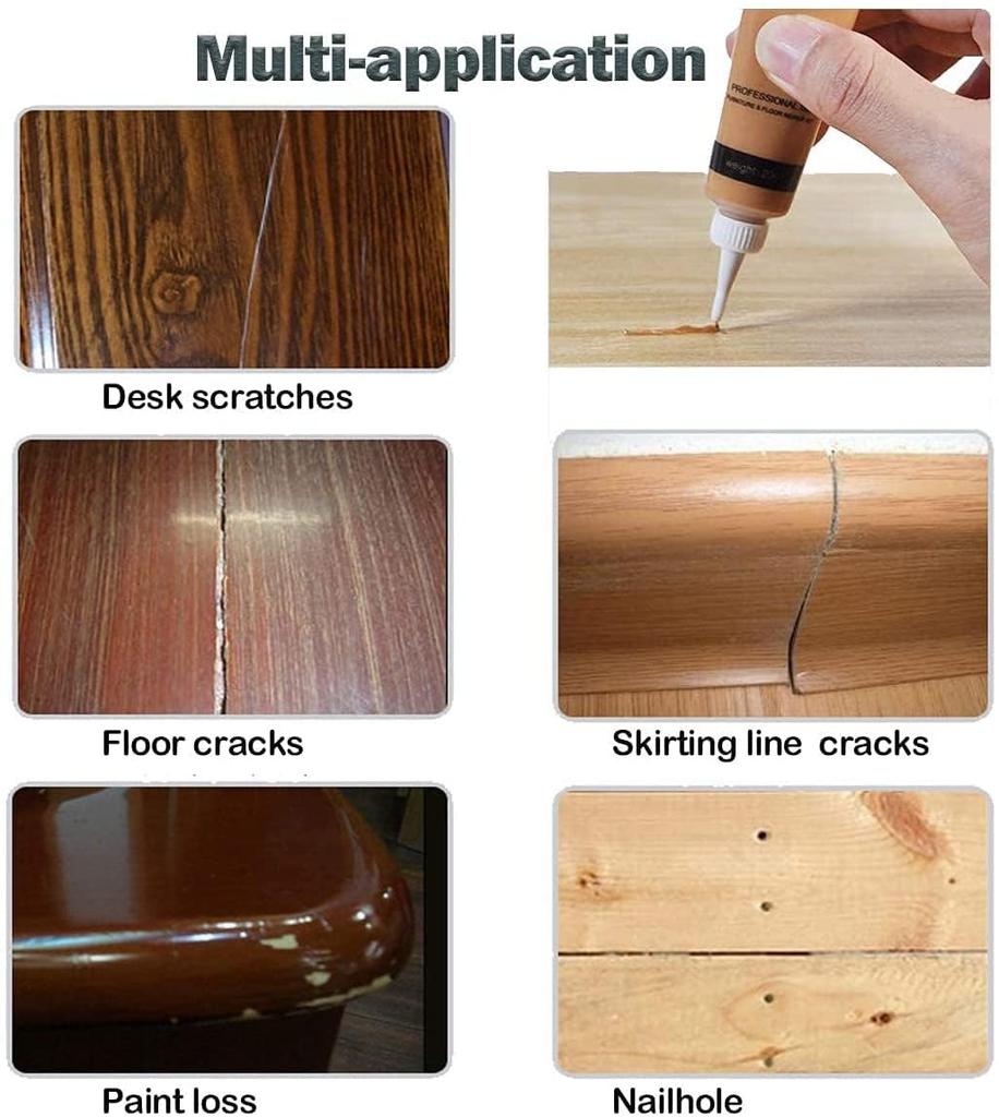 SEISSO Wood Scratch Repair 12 Repair Cream for Wooden and Scratch Wood and Walnut Accessories Cream, Colors, Flooring, Woodwork, Furniture, Doors,