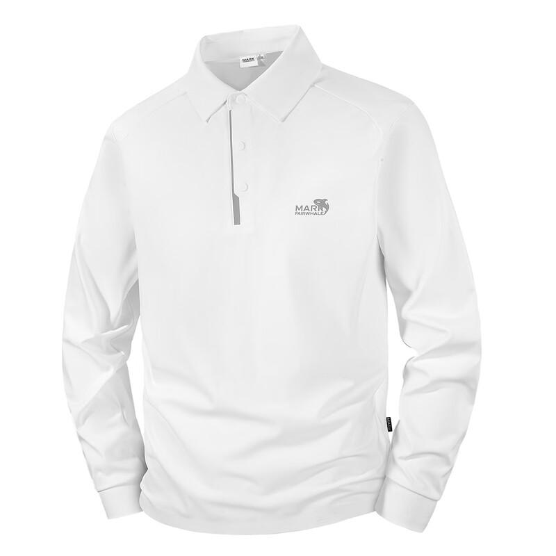 MARK FAIRWHALE Men s Long-Sleeve Solid Polo Sweatshirt M