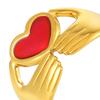 Holding Heat Hands Open Women Adjustable Ring for Enamel
