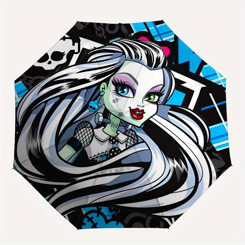 1pc Monster High, Frankie Stein Themed High-quality Umbrella,Automatic Opening and Closing Umbrella,Multi-functional Umbrella G0811099