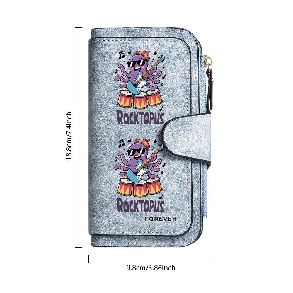 Cute Octopus Print Fashion Long Wallet