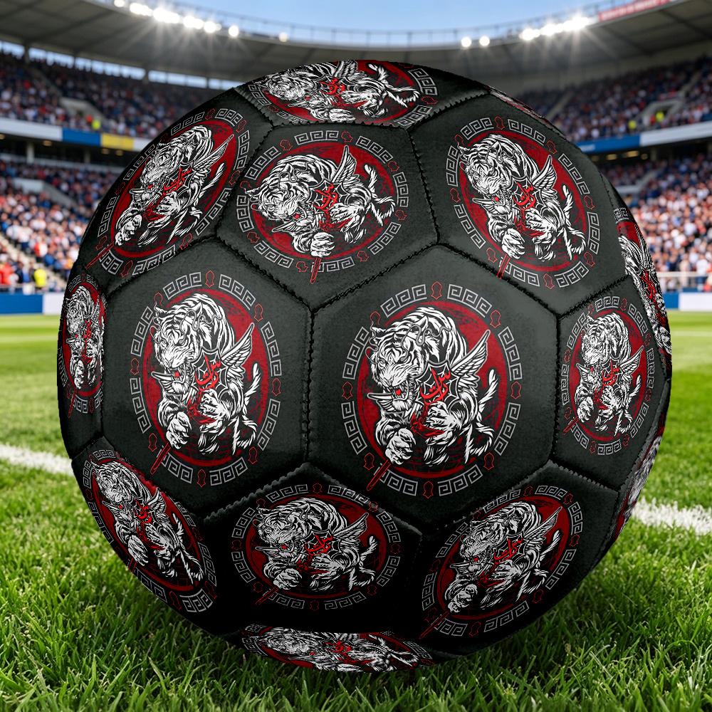 1PC Tiger Dragon Battle Soccer Ball Size 5 Football Machine Sewn Indoor/Outdoor Universal Football Surprise Collection n131
