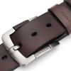 Straw Man Men's Genuine Leather Pin Buckle Belt