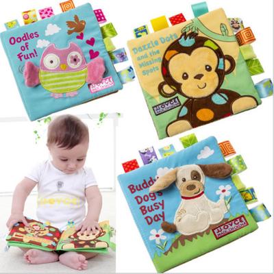 Tissu d'activité pliable doux pour le développement cognitif précoce du nourrisson Mon Bébé Calme Bonne Nuit Éducatif