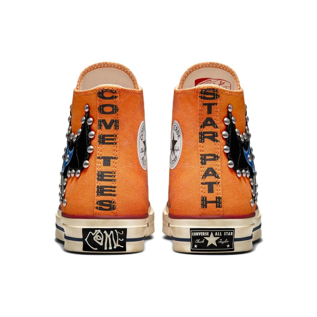 Come Tees X Converse Chuck 70 High Star Light Path Unisex Sneakers Orange Sun-Orange Egret A01762C