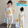 Girls' casual set summer 2026 new children's cartoon vest summer outfit, girls' baby mosquito repellent pants two-piece set