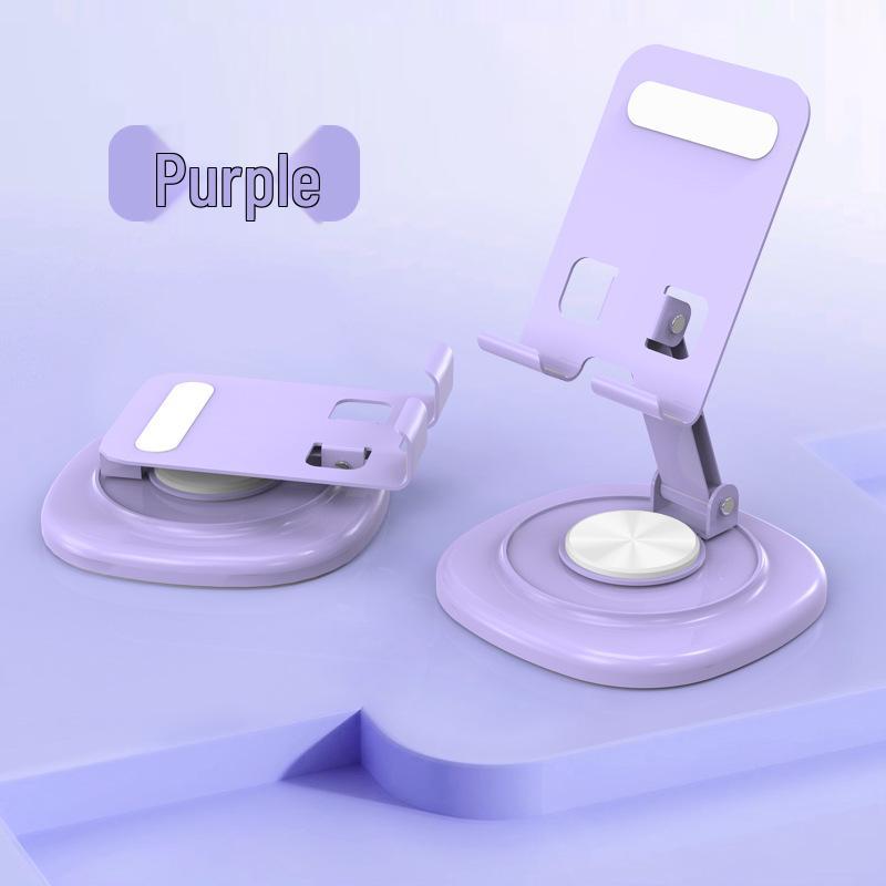 

Rotatable Phone Holder: Macron Color Series, Foldable, Desktop Stand for Live Broadcasts and Watching Videos фиолетовый