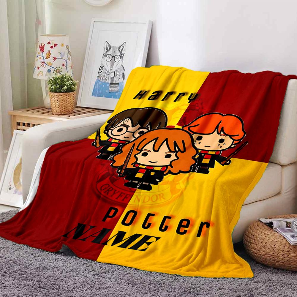 Custom Name Harry Potter Adventure blanket for Couch & Bed, Plush Cozy Fuzzy Blanket Super Soft & Warm Blankets for Fall and Winter. 090879