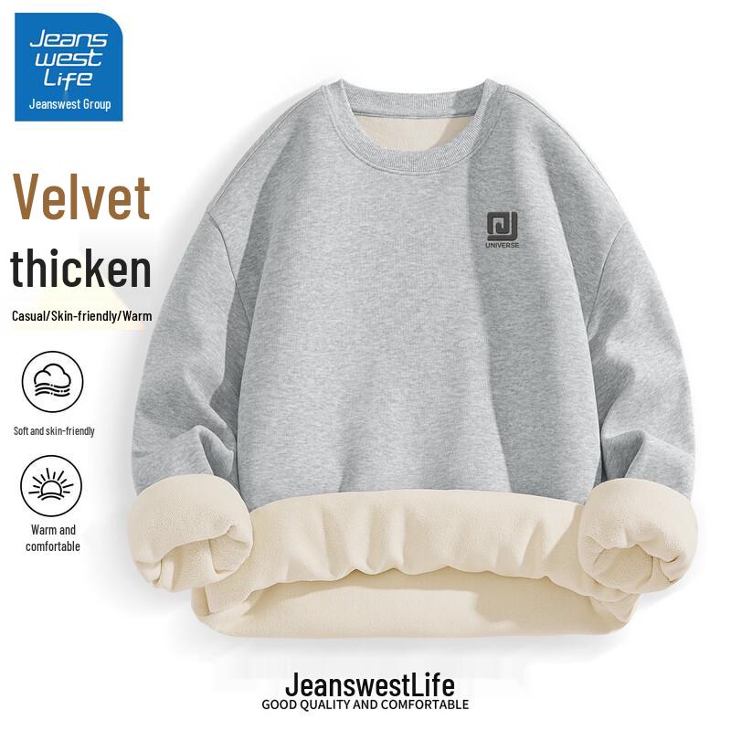 Jeanswest LIFE Herren Schweres Fleece-gefüttertes Rundhals-Sweatshirt