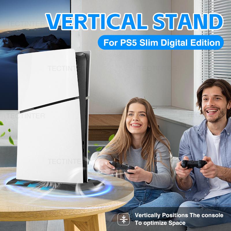 Per Console PS5 Slim Supporto Verticale Base Per Playstation 5 Slim Con Prese d'Aria di Raffreddamento Integrate Supporto Base Piedini Antiscivolo