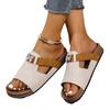 Water Diamond Slides Summer Big Size Pu Casual Flip Flops For Women