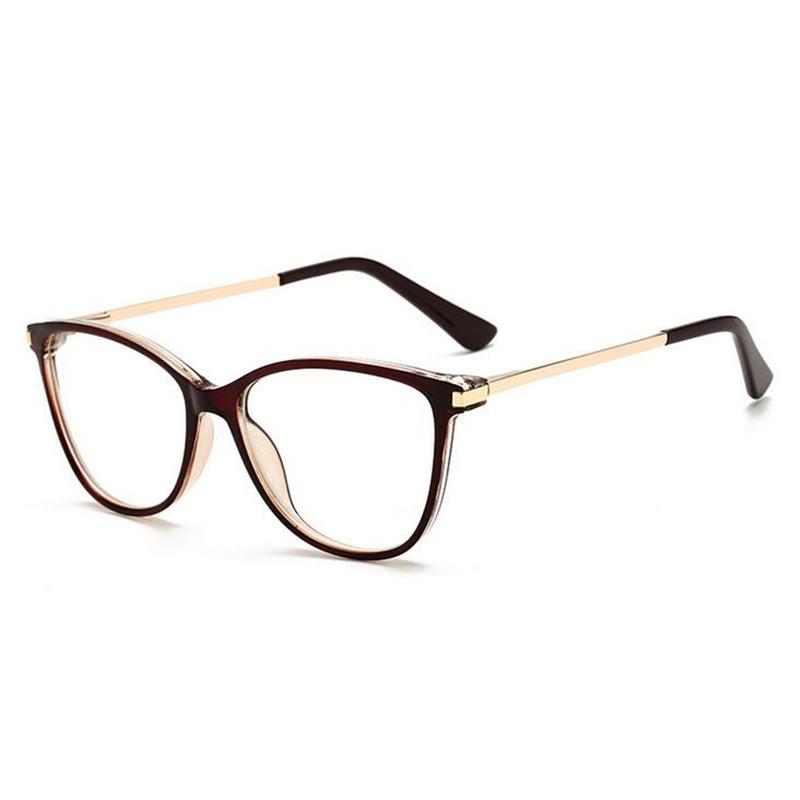Anti Blue Light Cat Eye Myopia Glasses Women Brand Designer Spring Leg Prescription Spectacles Frame Diopter 0 -0.5 -0.75 To -6