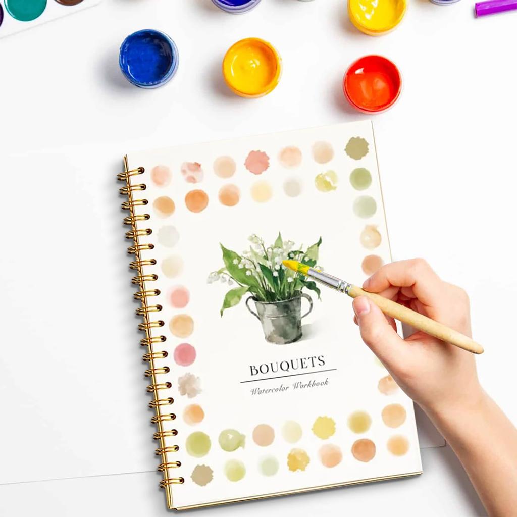 Watercolor Book For Beginners , Painting Set For Beginners , Easy Nature Scene Painting Set , Art Crafts For Creative Exploration (1ml)