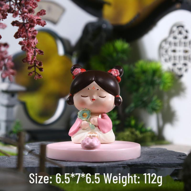 Kreativer Handyhalter im Stil der Tang-Dynastie mit Glücksbringer: Exquisites Harzornament