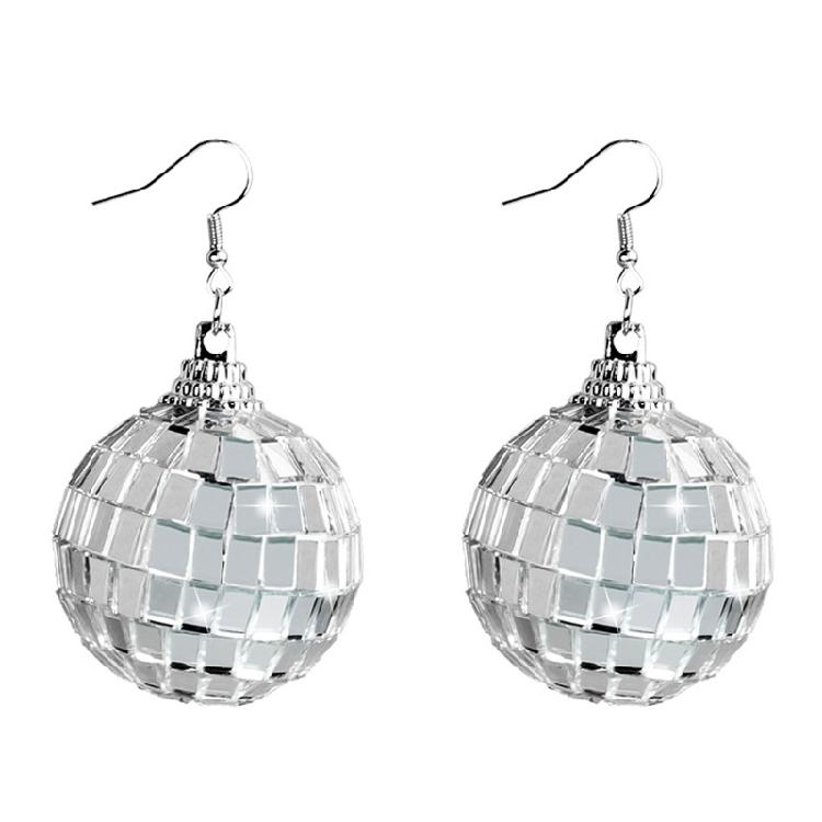 

Vintage Disco Dangle Earrings Disco Ball Earrings for Women Girls Date Bar Club 1