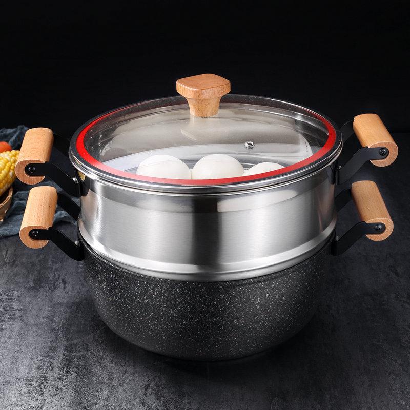 ZISIZ Stainless Steel Steamer Soup Pot