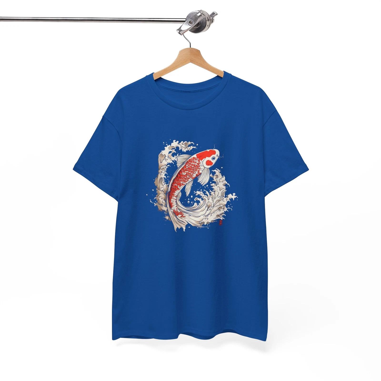 Japanese Koi Fish T-Shirt | Japanese Martial Arts Tee | Ancient Warrior Shirt XL