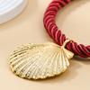 Letní provázkový řetízek s přívěskem mušle Náhrdelníky Náušnice Sady šperků Pro ženy Boho Plážová párty Sada šperků Dárek k narozeninám