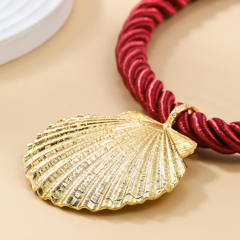 Sommer Seilkette Muschel Anhänger Halsketten Ohrringe Schmucksets Für Frauen Boho Strandparty Schmuckset Geburtstagsgeschenk