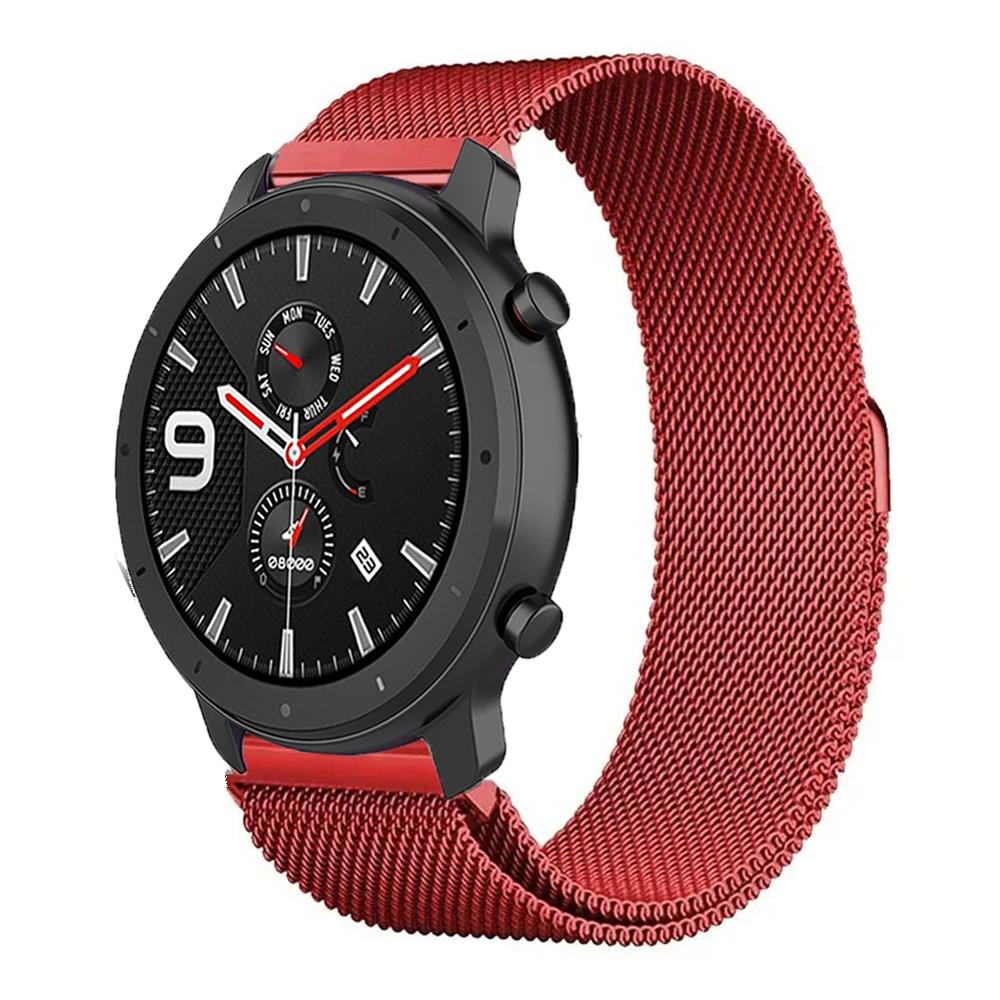 20mm 22mm Magnetic Milanese Strap for Amazfit Active 2/GTS 4 3 mini/GTR 47mm Metal Wristband for Amazfit Balance 2 1/Bip 6 Belt