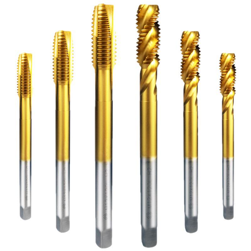 Shangtong Cobalt-Enhanced Spiral Taper Tap Set, Stainless Steel, Special Tip, Extended Length, Sizes M4, M5, M6, M8