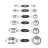 Magnetic Stackable 430 Stainless Steel Double-Ended Measuring Spoon Set with Scale
