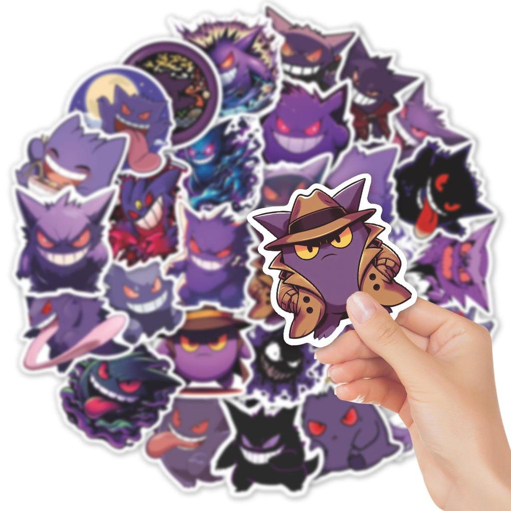 47 Gengar Pokémon Stickers: Cool, Personality-Driven Decals for Skateboards, Refrigerators, and Books.